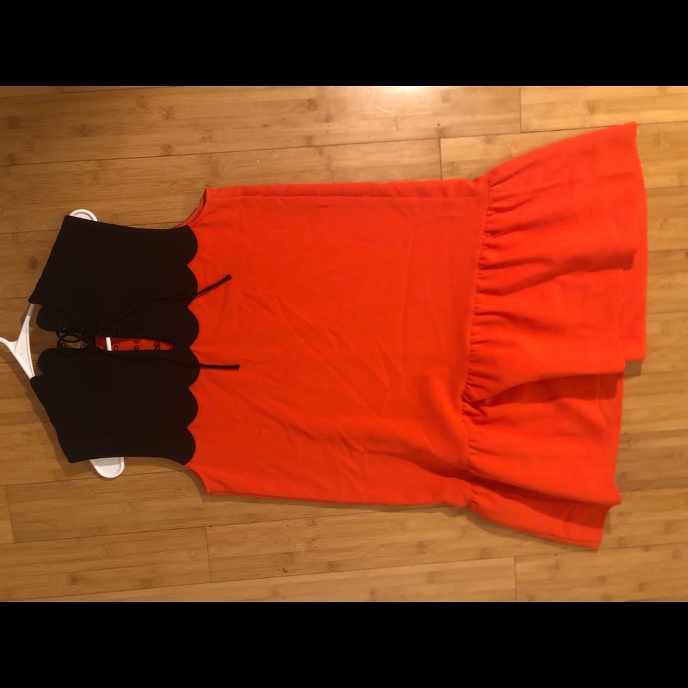 Victoria Beckham orange dress